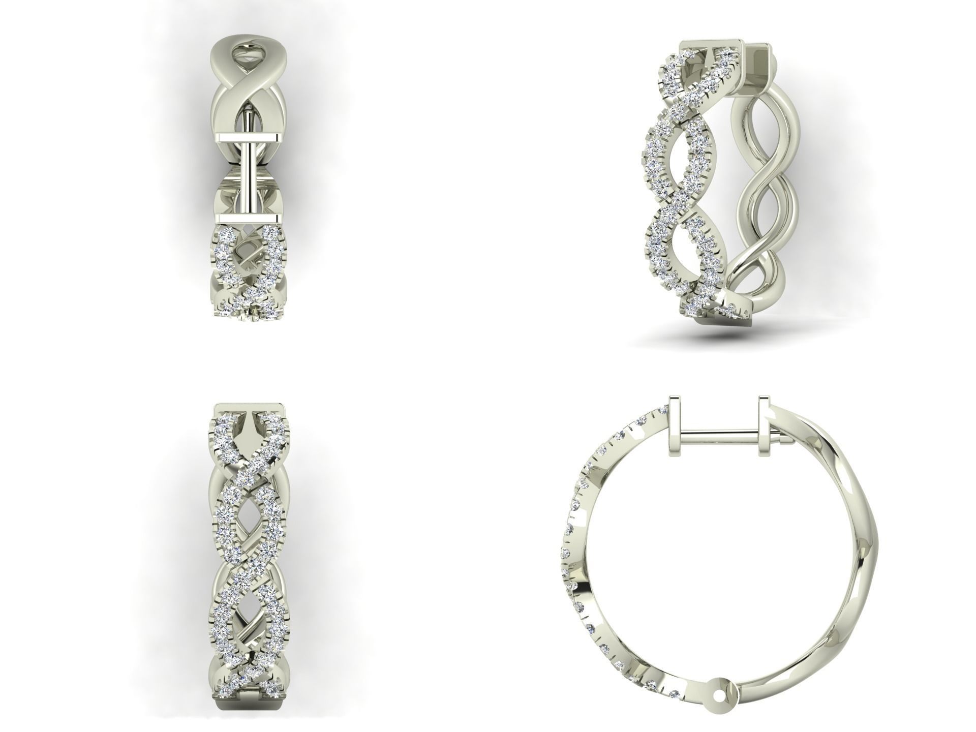 Earrings rk4 3D print model_4