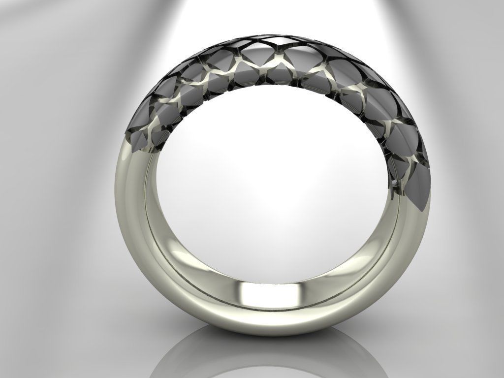 Ring 3D Print 3D print model 3D model gold with intricate pat... 3D print model_2