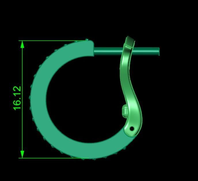 Earrings rk5 3D print model_9