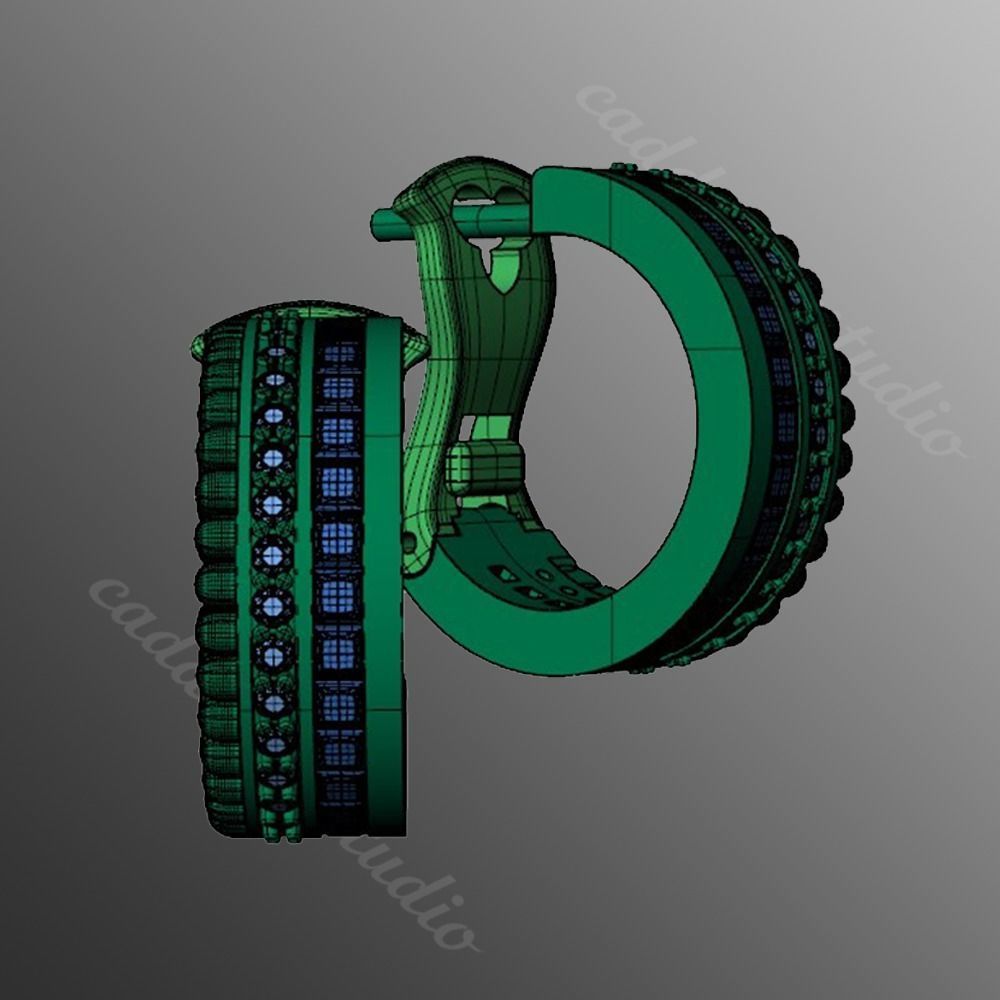 Earrings rk5 3D print model_2