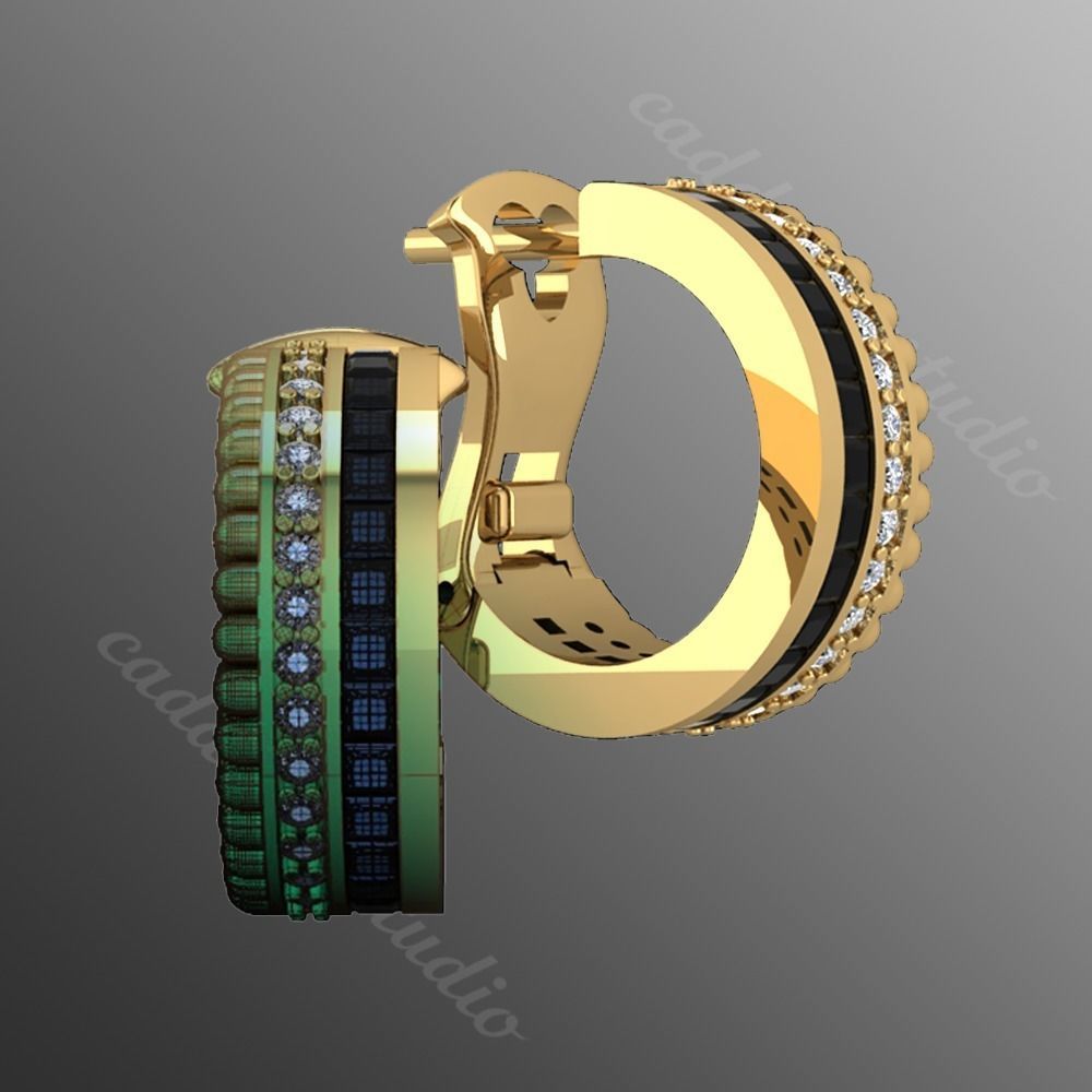 Earrings rk5 3D print model_1