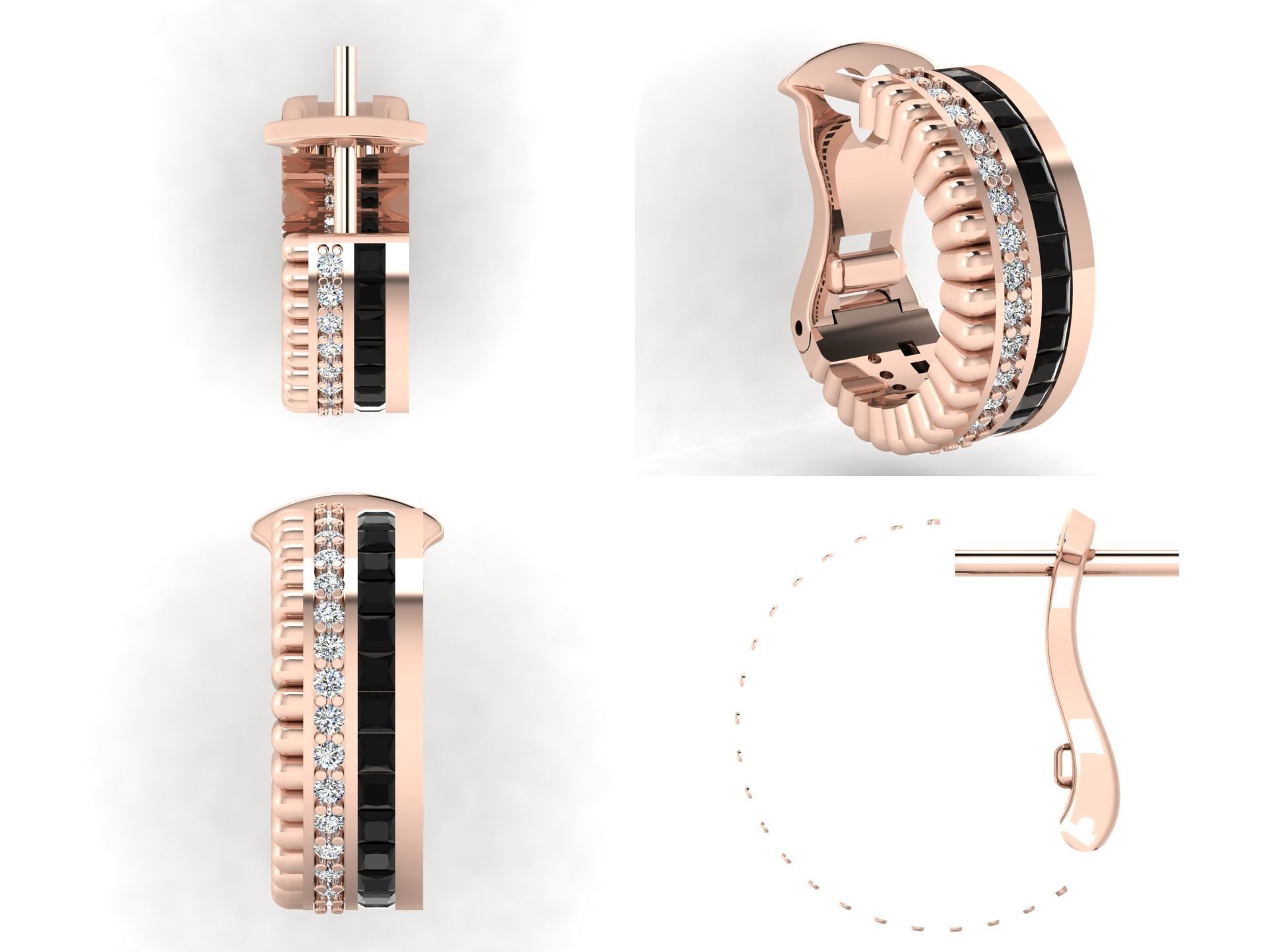 Earrings rk5 3D print model_3