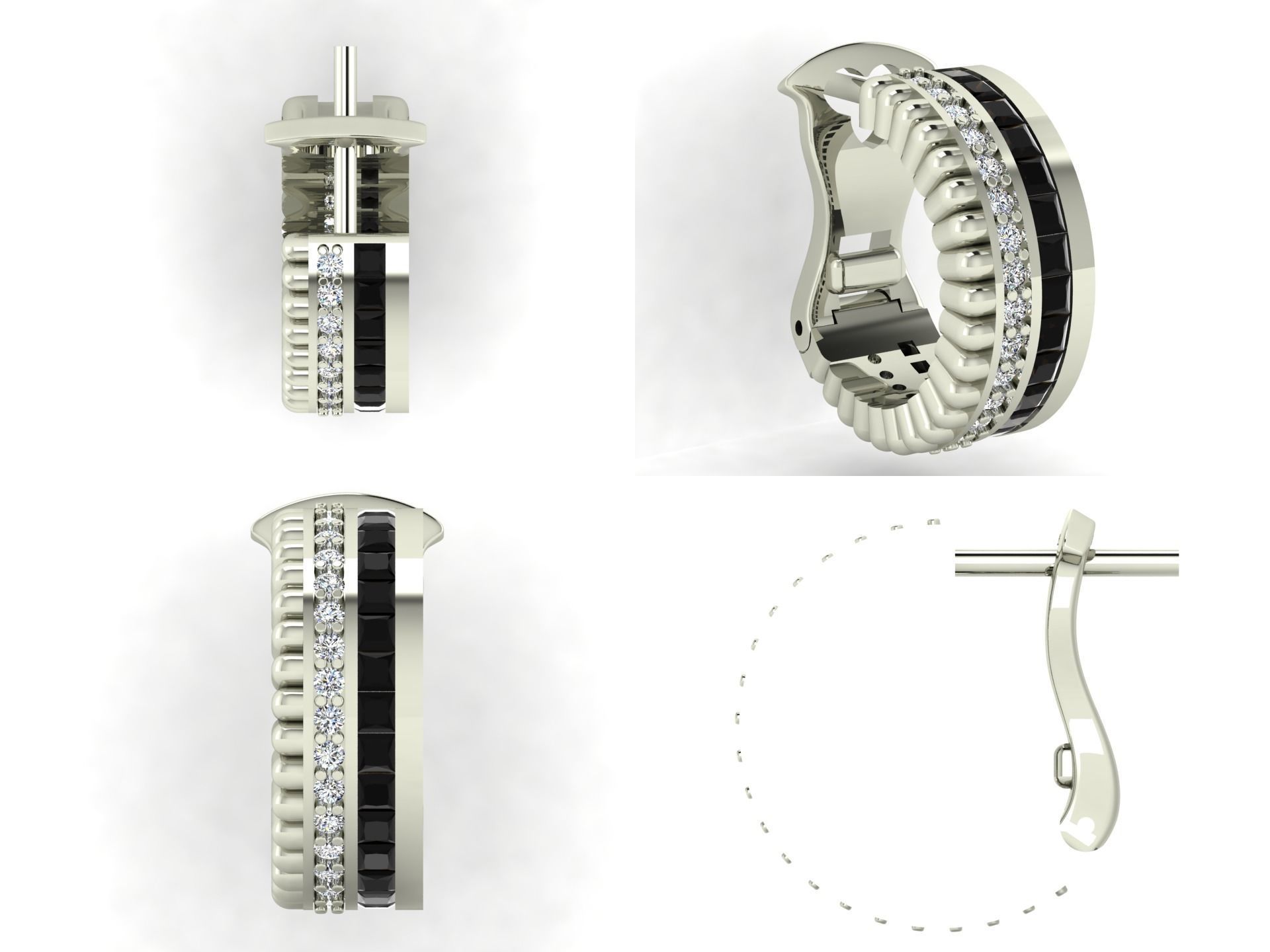 Earrings rk5 3D print model_4