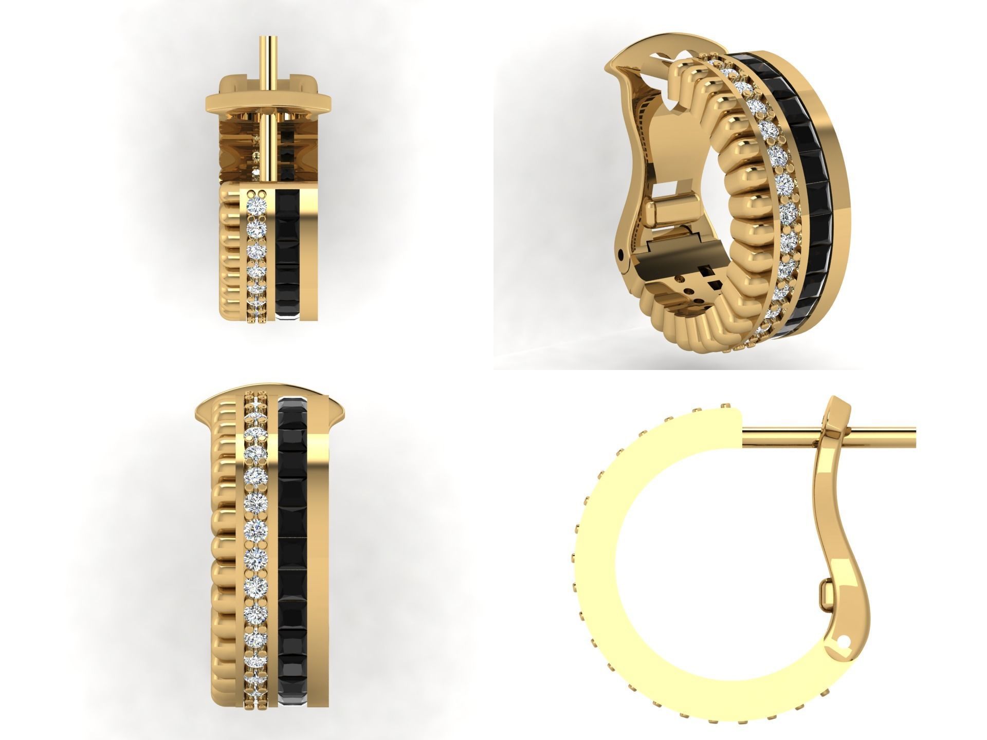 Earrings rk5 3D print model_5