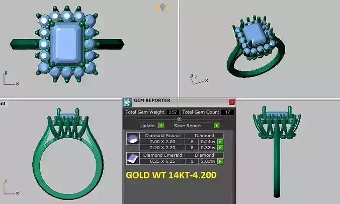emerald cut halo engagement ring