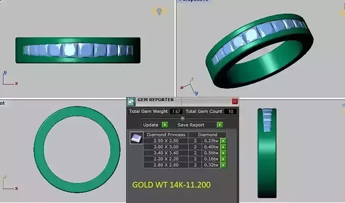 princess cut diamonds ring