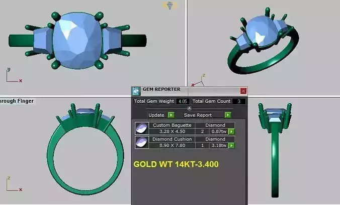 cushion engagement ring