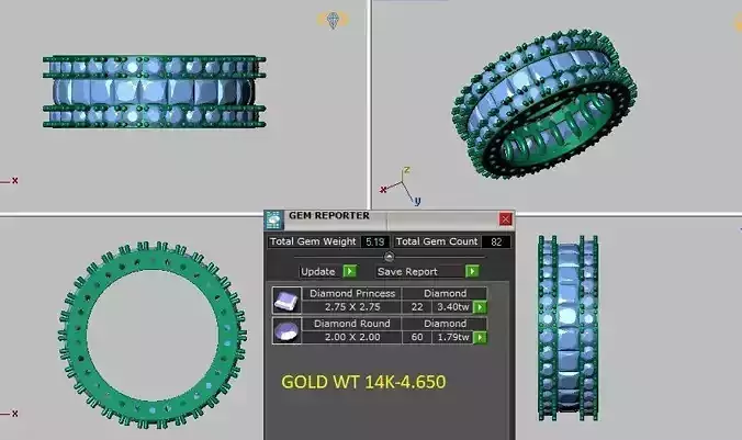 princess cut diamonds ring