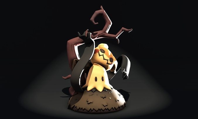 Mimikyu printable diorama figure 3D print model