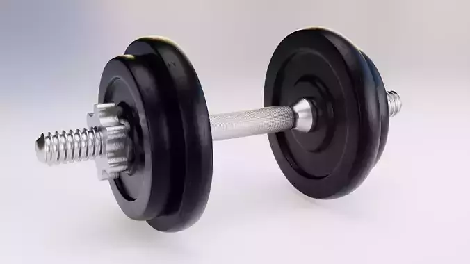 Dumbbell 3D Model pair of dumbbells