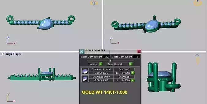 diamonds pendant pear shape