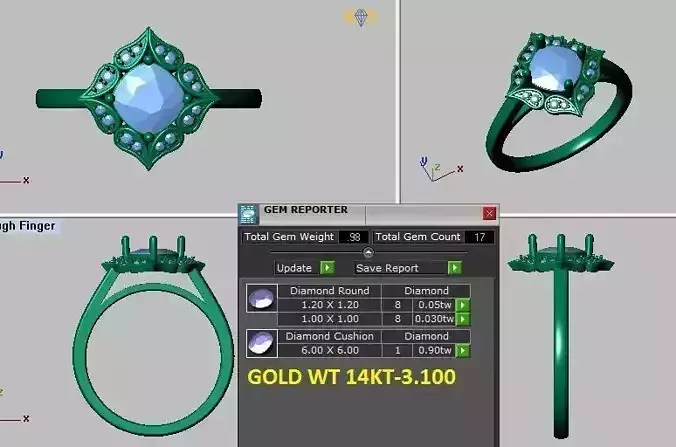 flower halo engagement ring