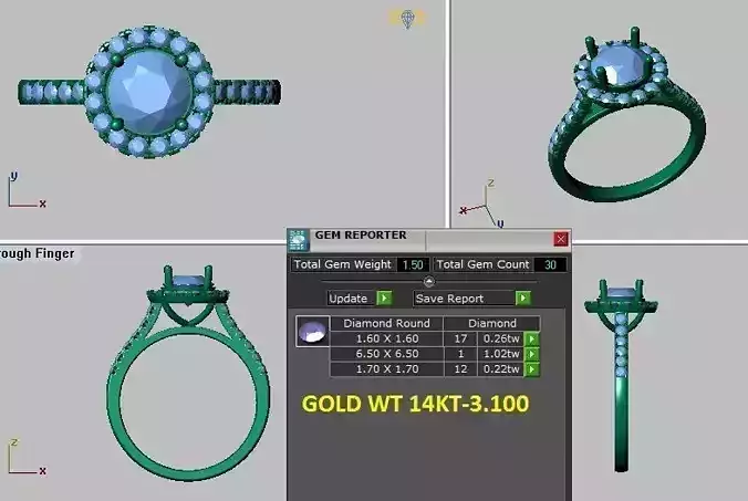 halo engagement ring