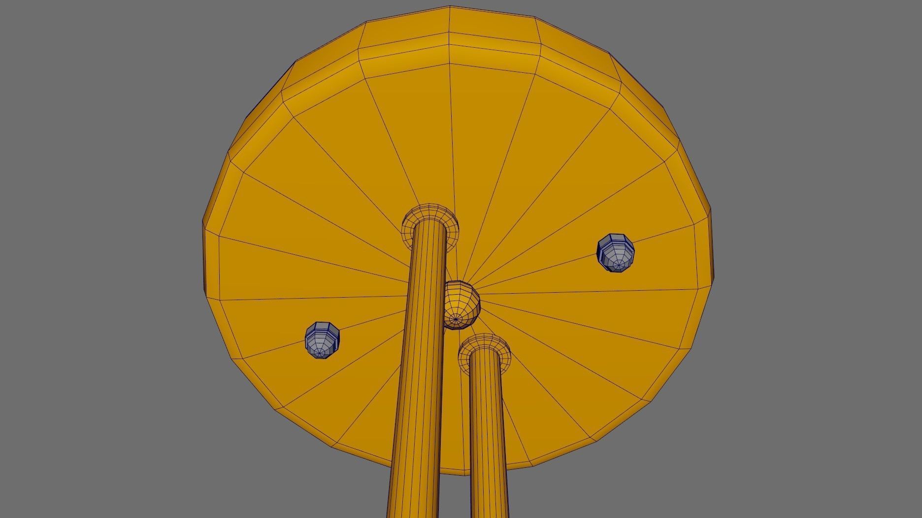 chandelier pendant light with two balls hanging from it 3D model_9