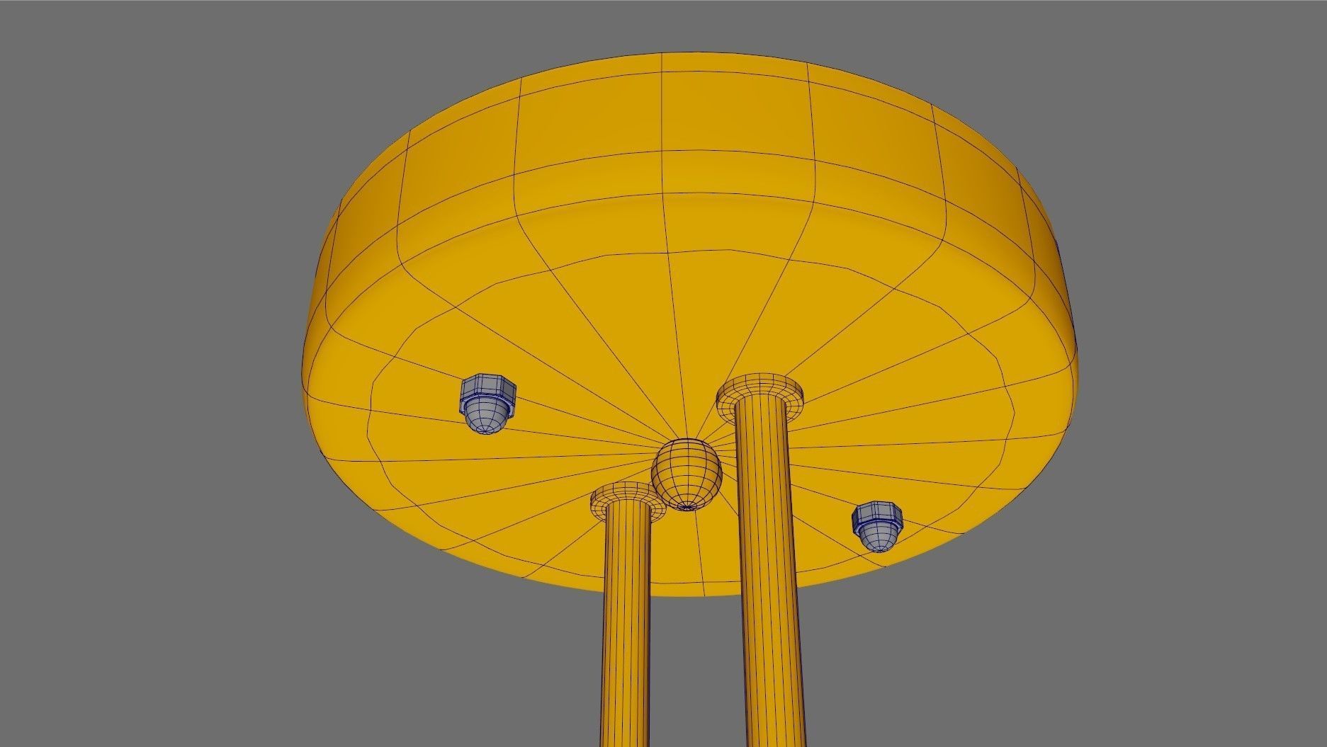 chandelier pendant light with two balls hanging from it 3D model_7