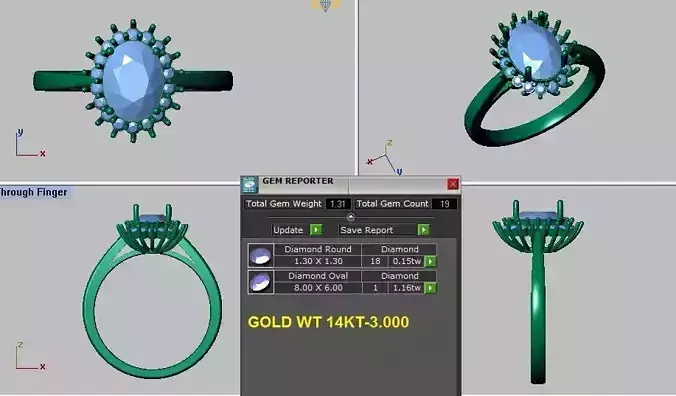 Dianna oval halo engagement ring