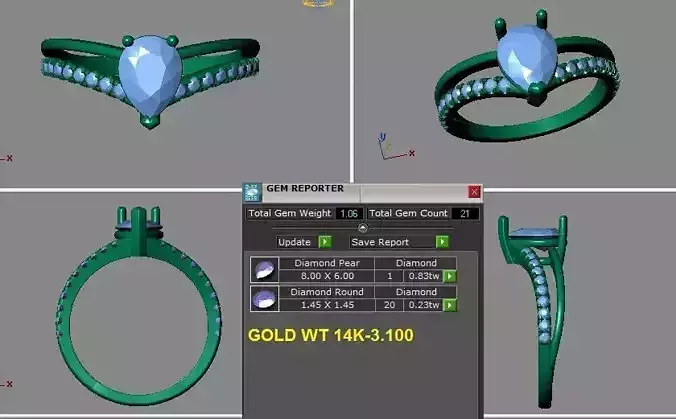 pear shape engagement ring