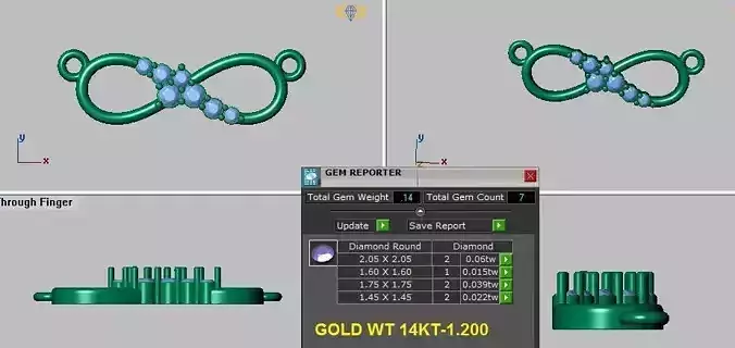 infinity diamonds pendant