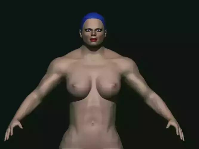 base mesh female  Low-poly 3D model