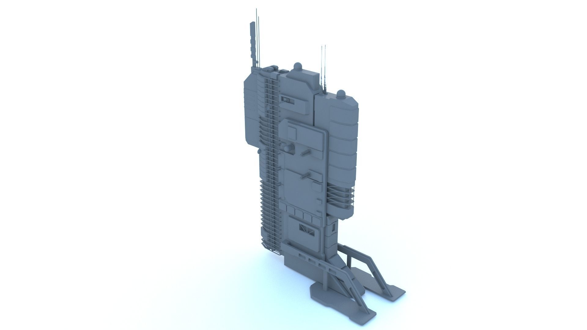 Sci Fi structures kitbash 3D model_7