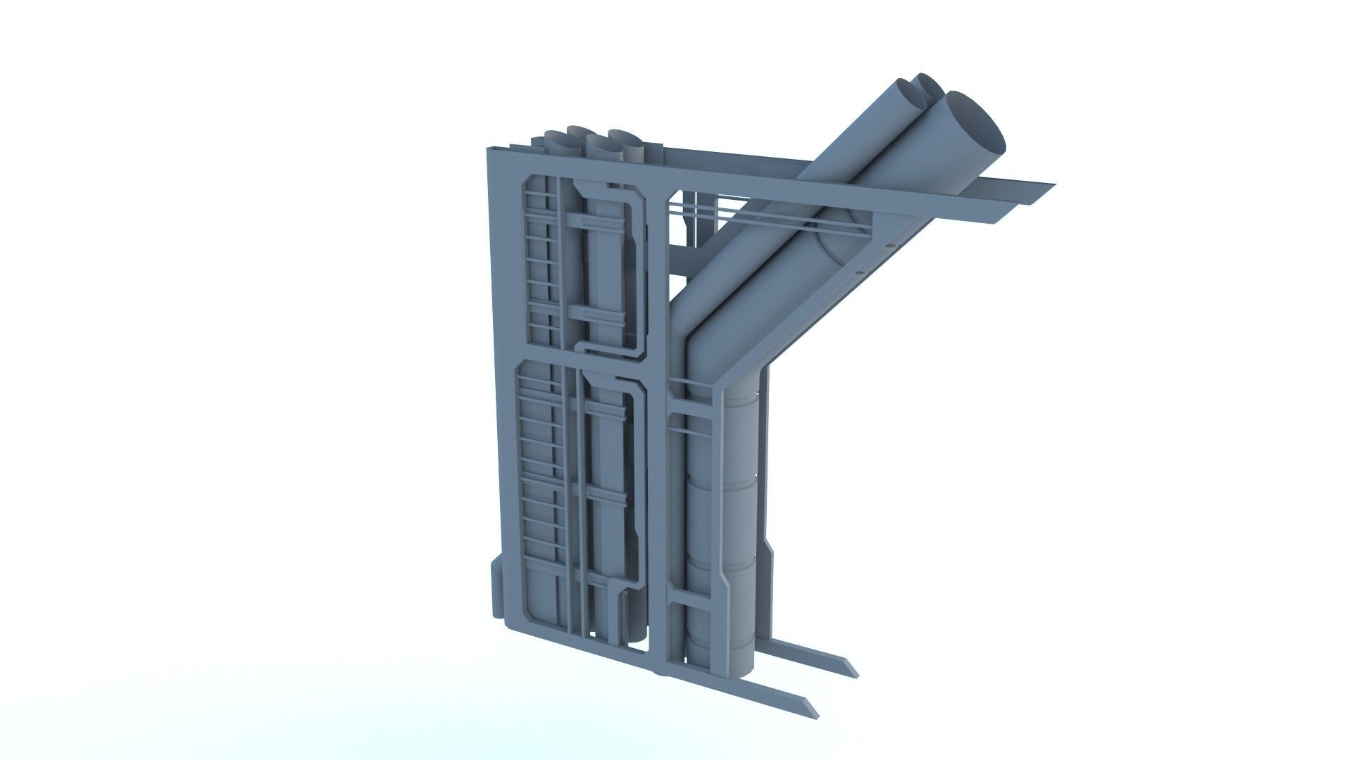 Sci Fi structures kitbash 3D model_22
