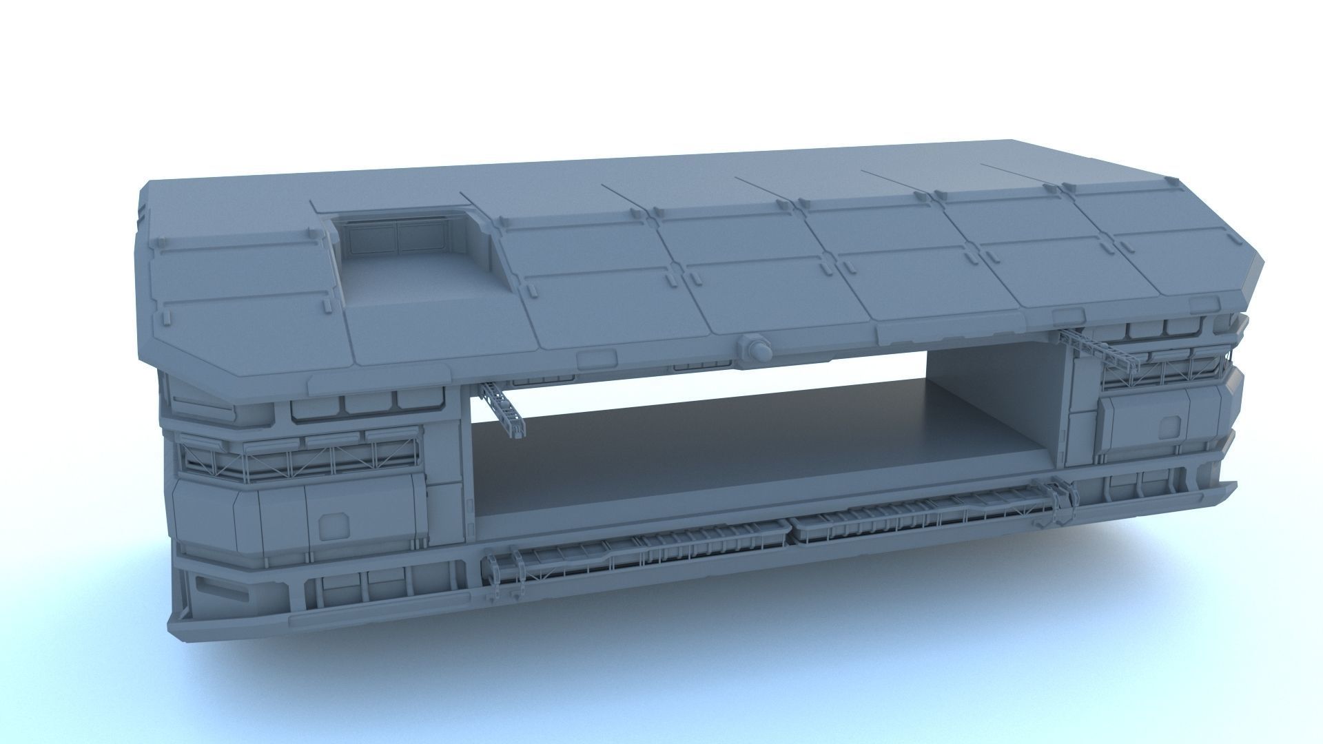 Sci Fi structures kitbash 3D model_2