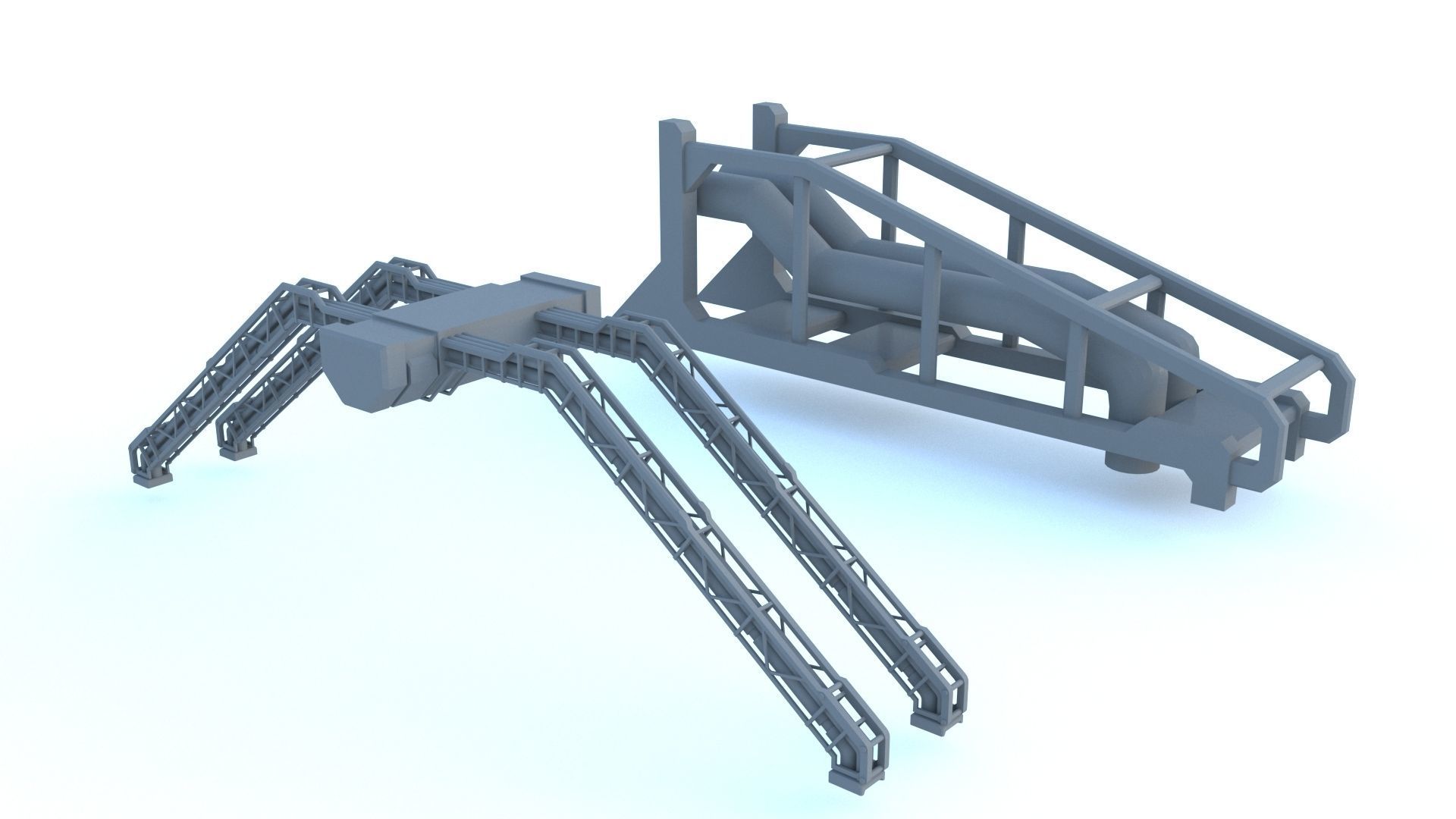 Sci Fi structures kitbash 3D model_28