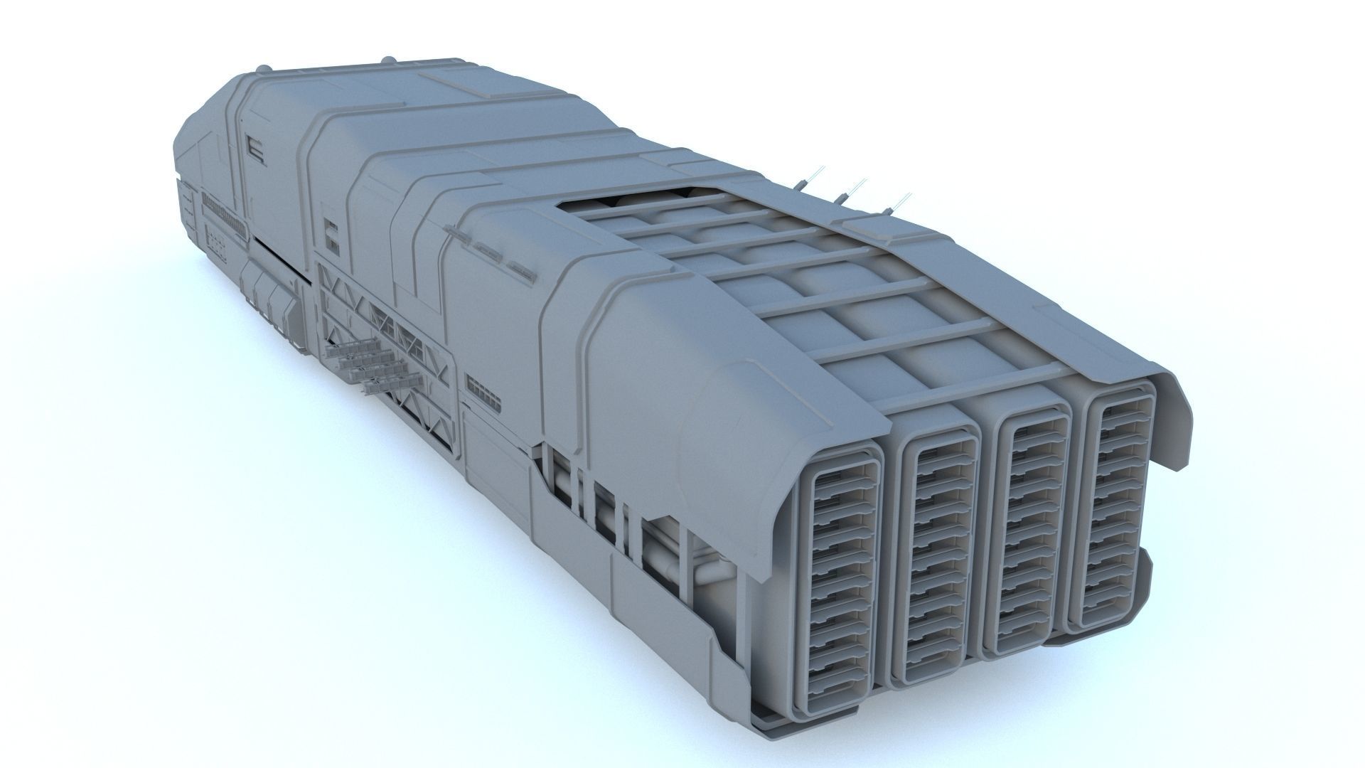 Sci Fi structures kitbash 3D model_5