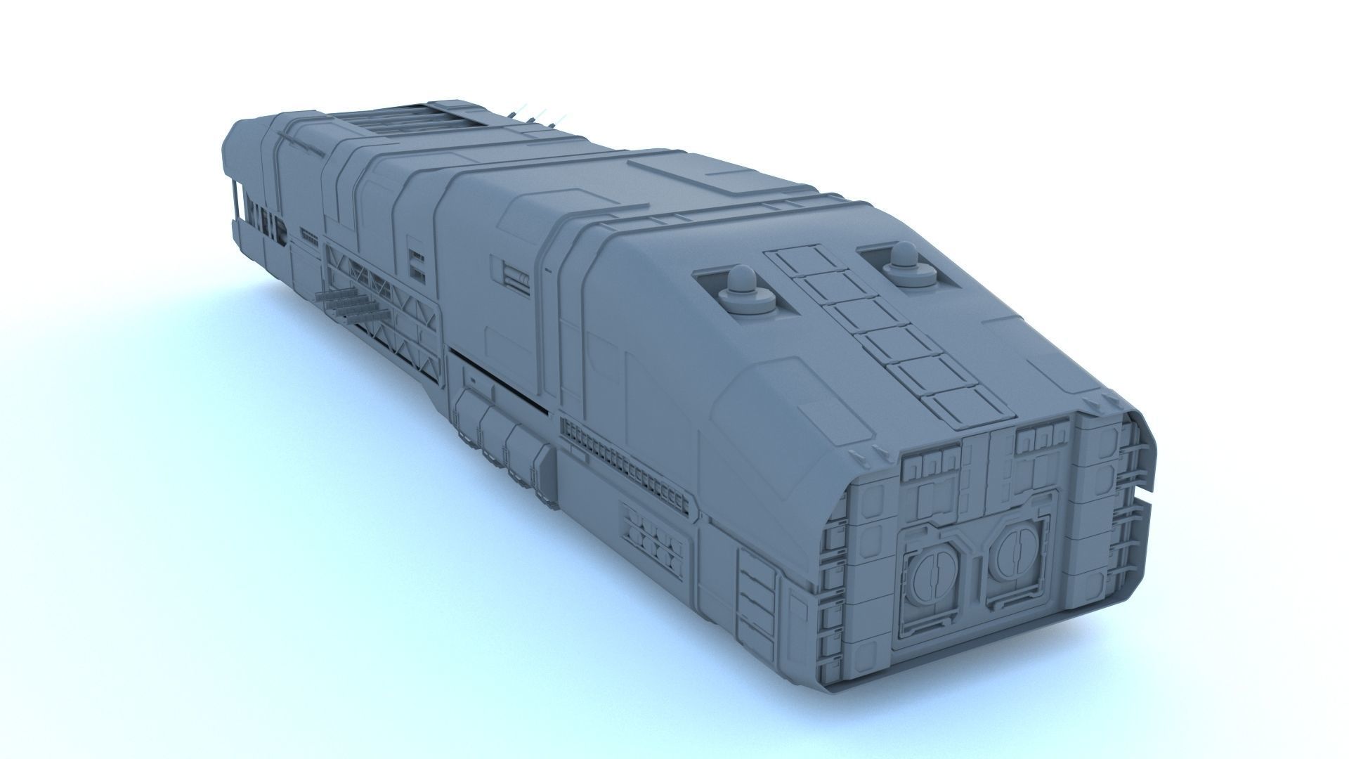 Sci Fi structures kitbash 3D model_4