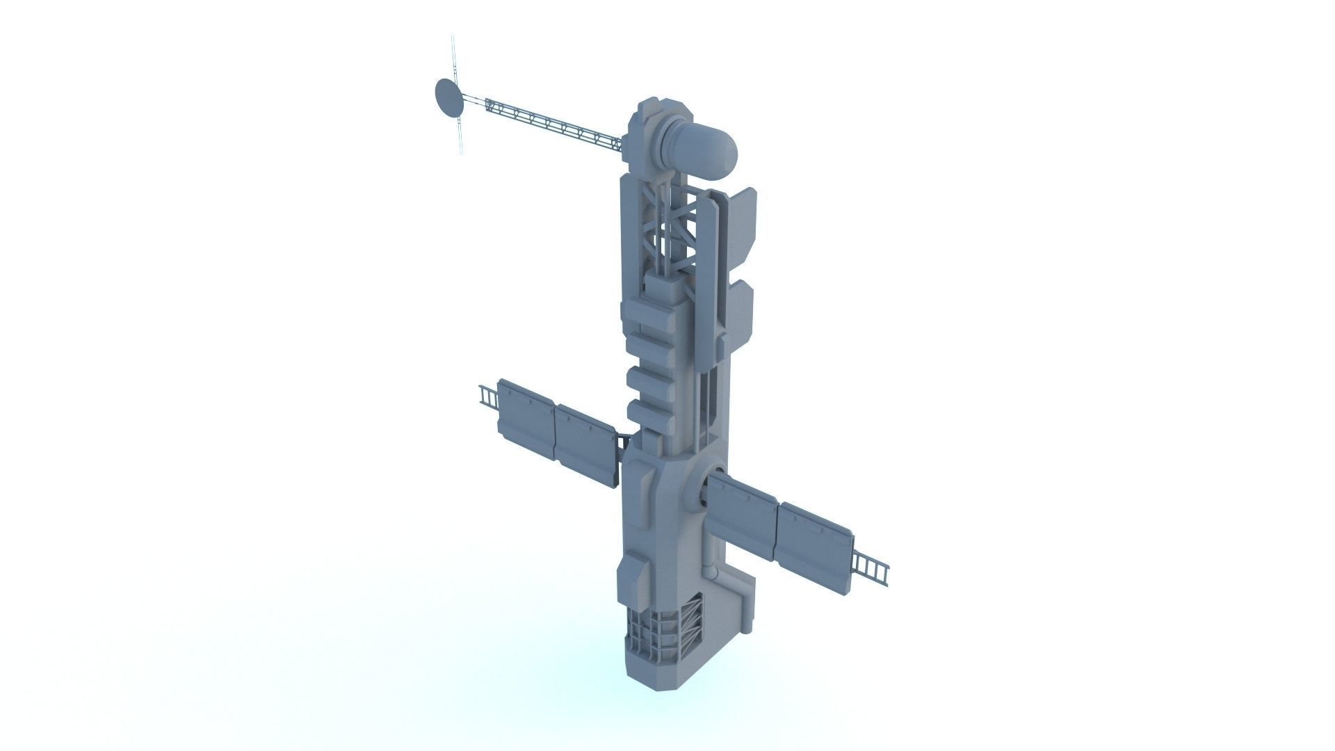 Sci Fi structures kitbash 3D model_19