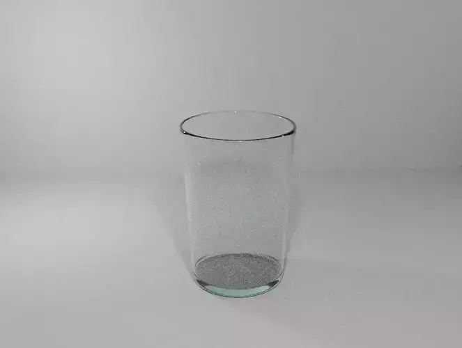 Glass on table