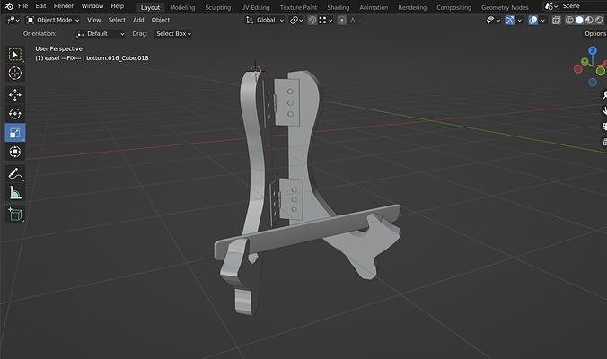 Easel wooden Free 3D model