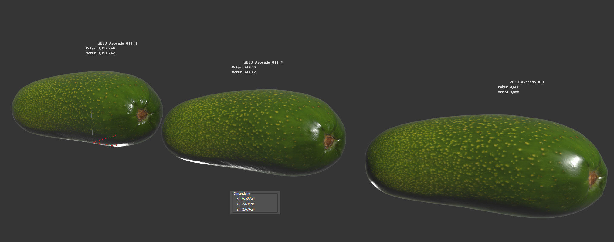 Avocado 3D model_5