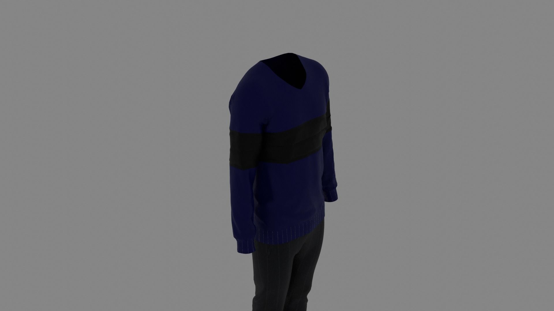 Man Clothes Low-poly 3D model_5
