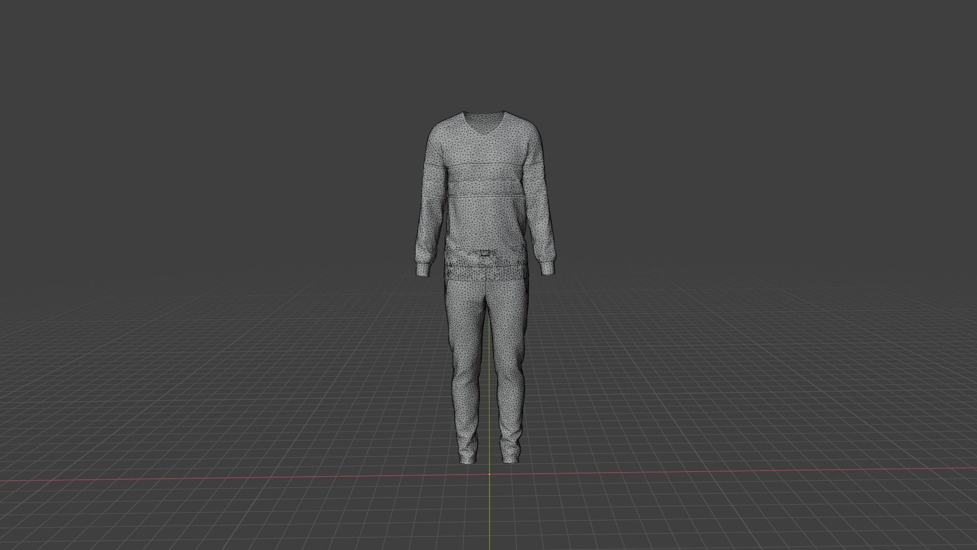 Man Clothes Low-poly 3D model_8