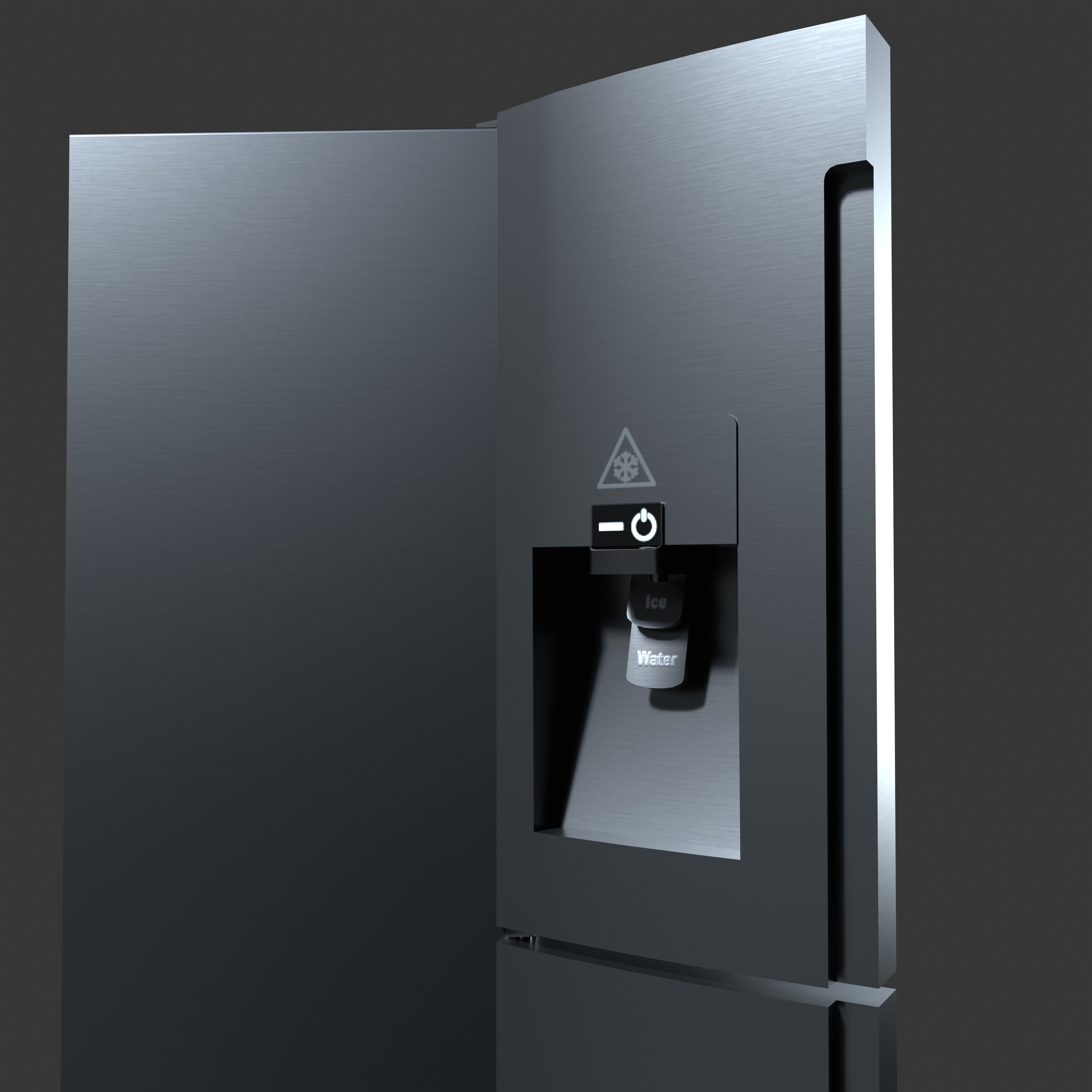 Modern Fridge - Refrigerator Low-poly 3D model_11