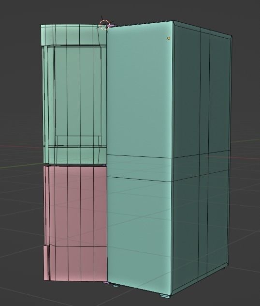 Modern Fridge - Refrigerator Low-poly 3D model_14