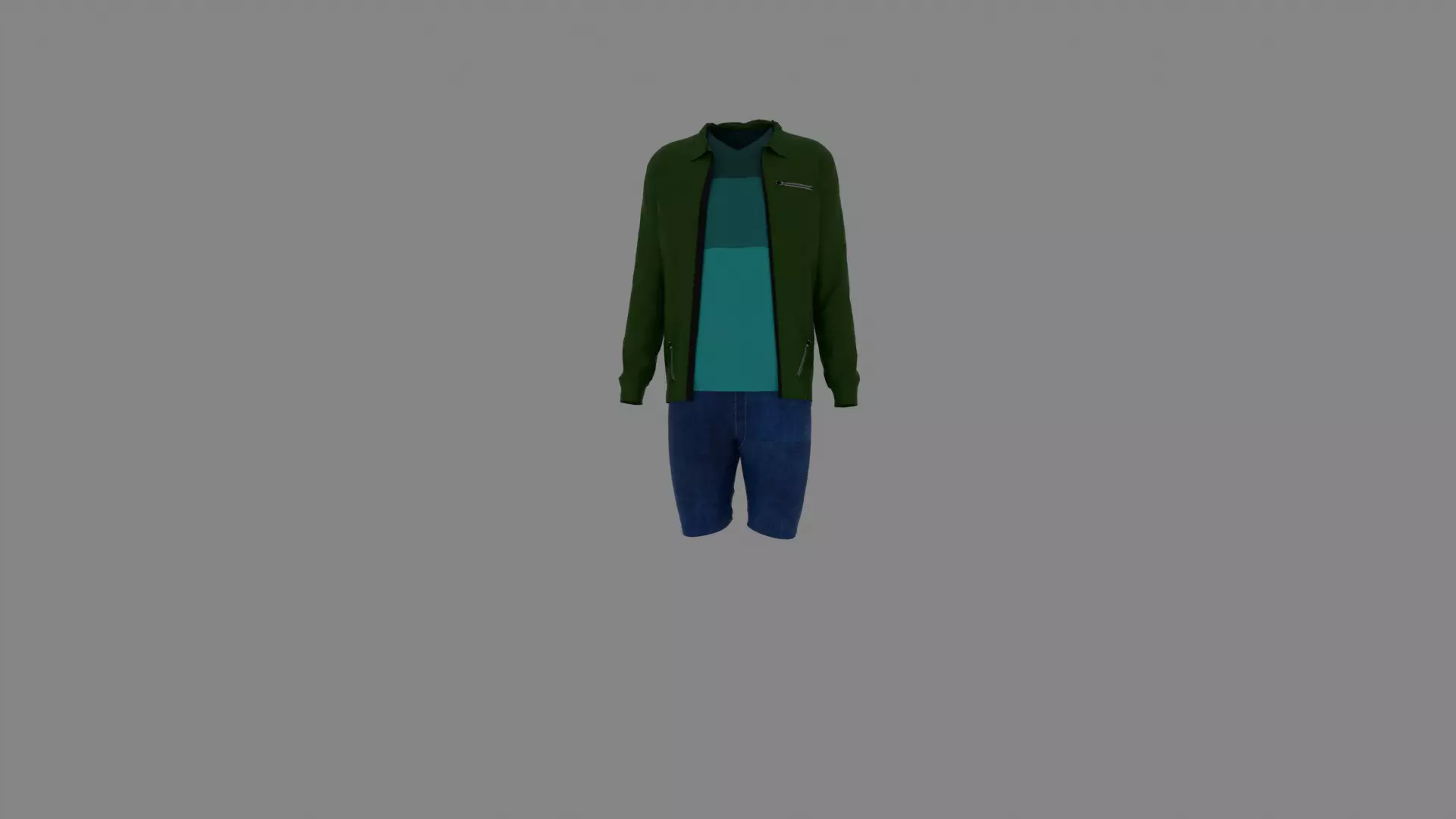 Man Clothes Low-poly 3D model_0