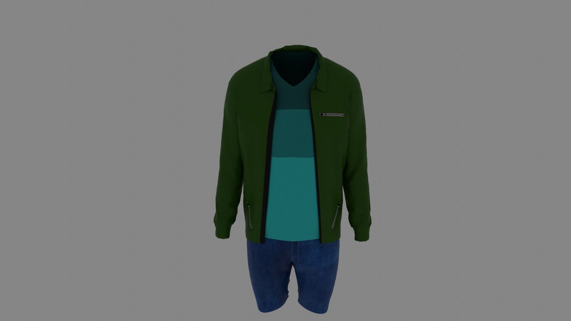 Man Clothes Low-poly 3D model_3