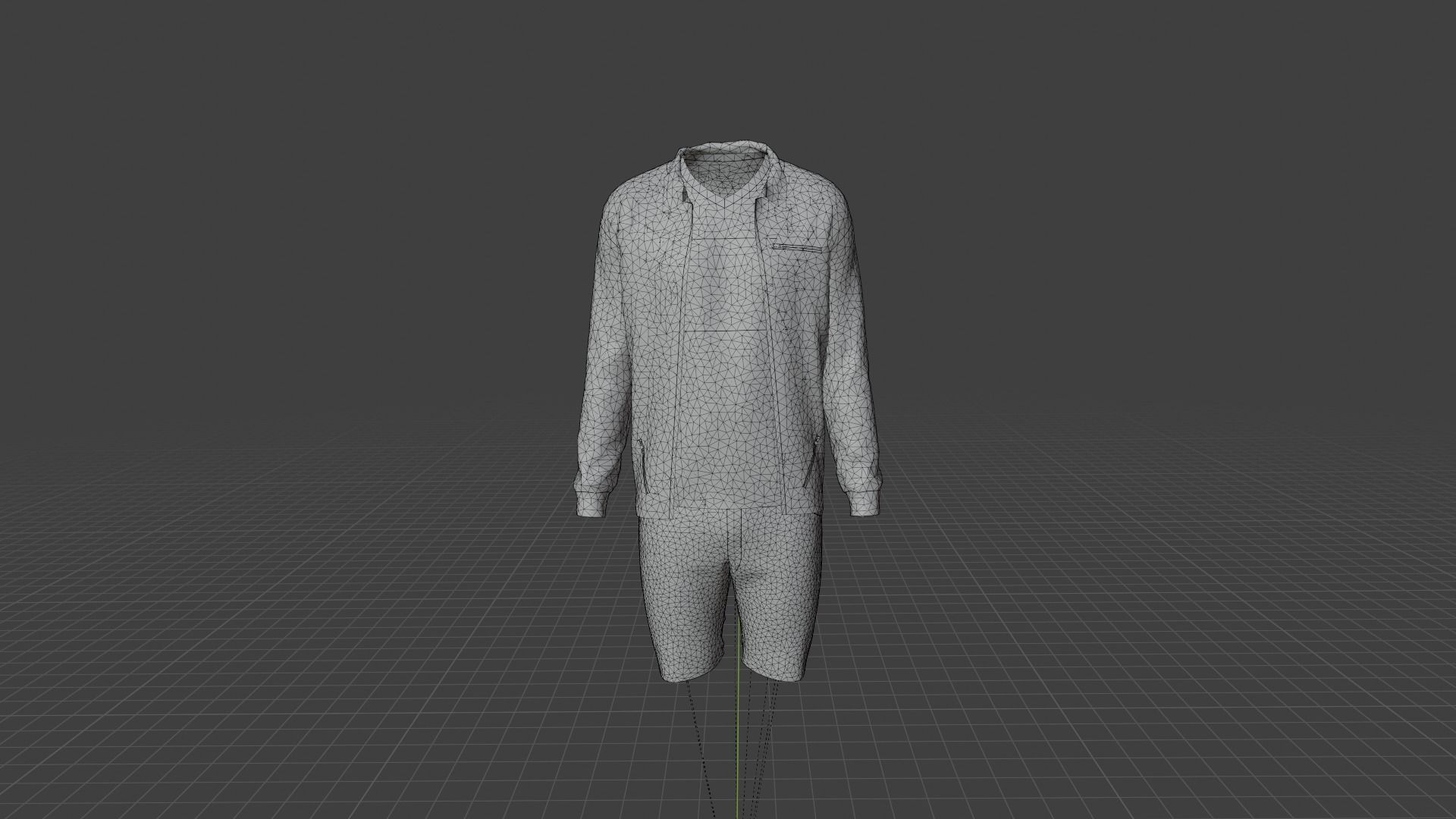 Man Clothes Low-poly 3D model_8