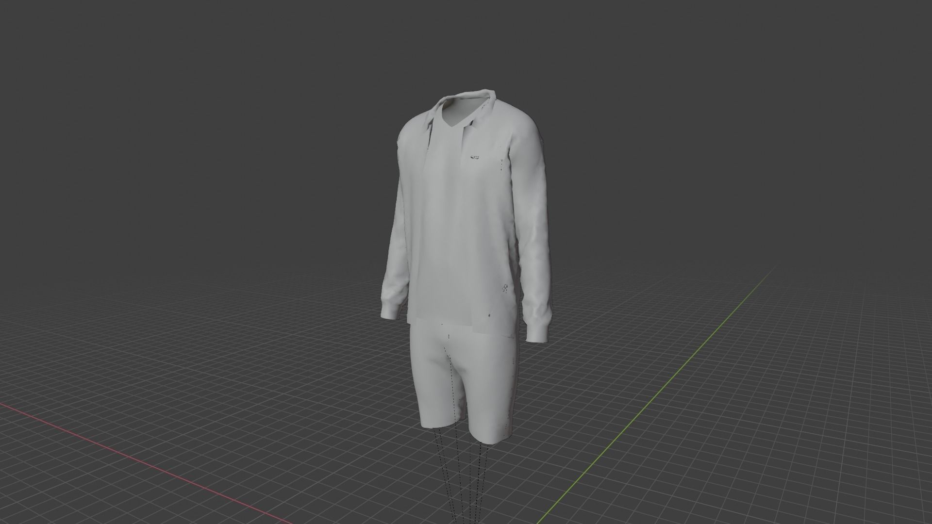 Man Clothes Low-poly 3D model_9