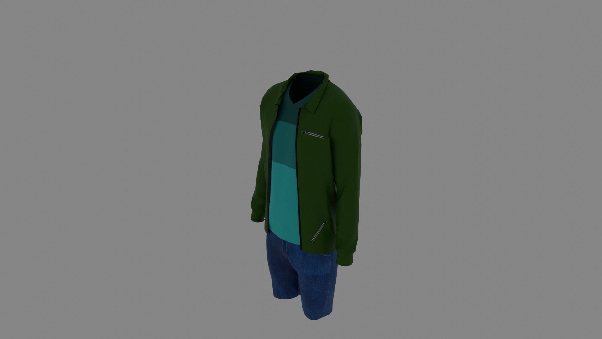 Man Clothes Low-poly 3D model_4