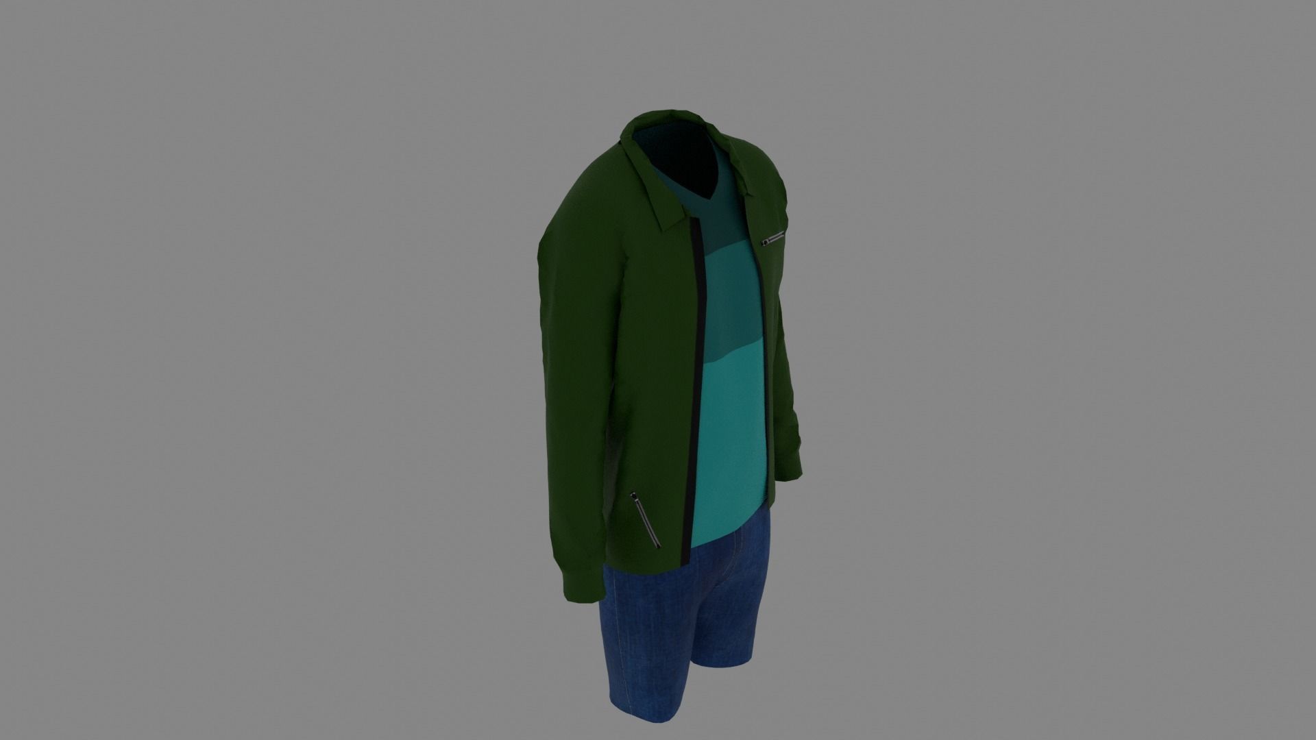 Man Clothes Low-poly 3D model_5