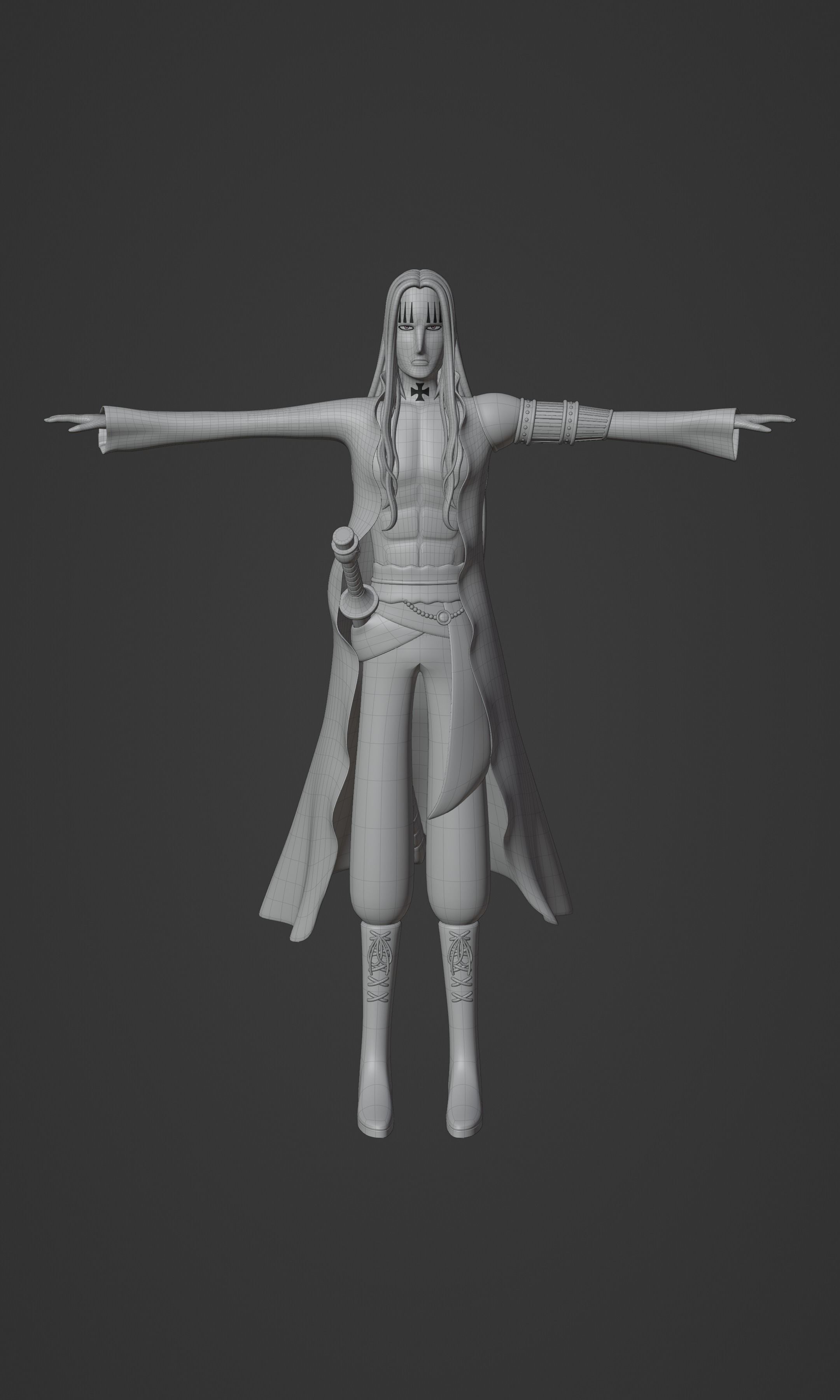 BASIL HAWKINS ONE PIECE FIGURE Low-poly 3D model_42