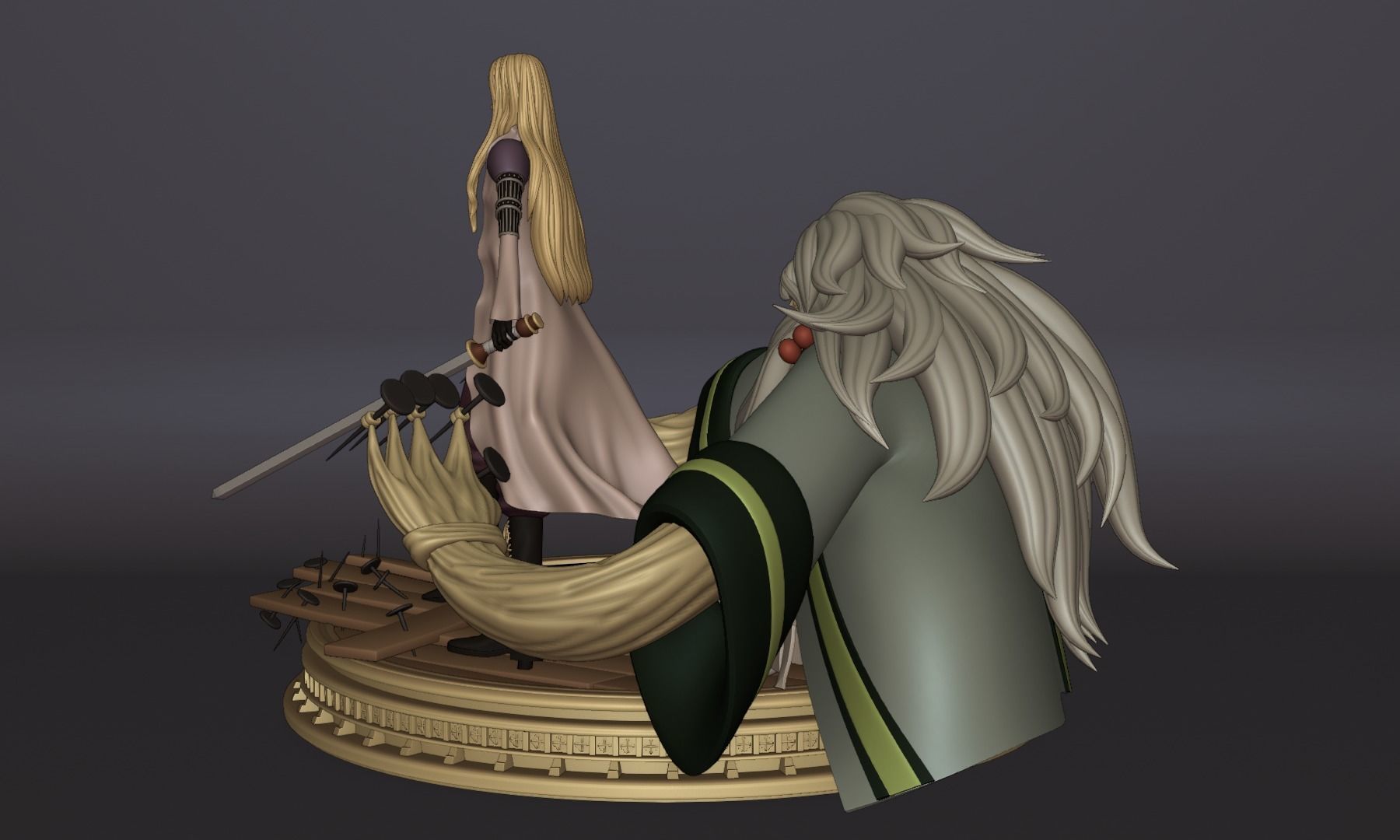 BASIL HAWKINS ONE PIECE FIGURE Low-poly 3D model_4