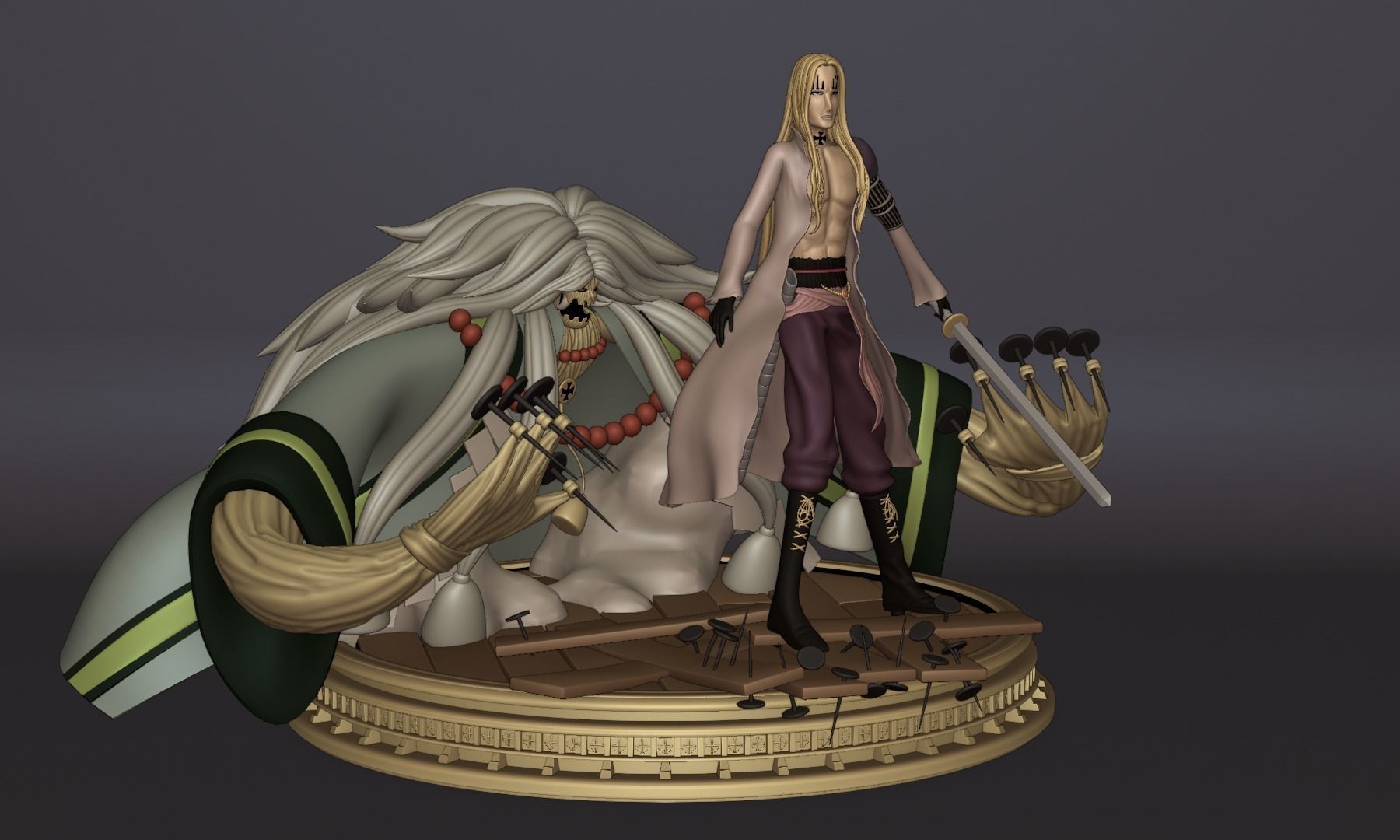 BASIL HAWKINS ONE PIECE FIGURE Low-poly 3D model_9