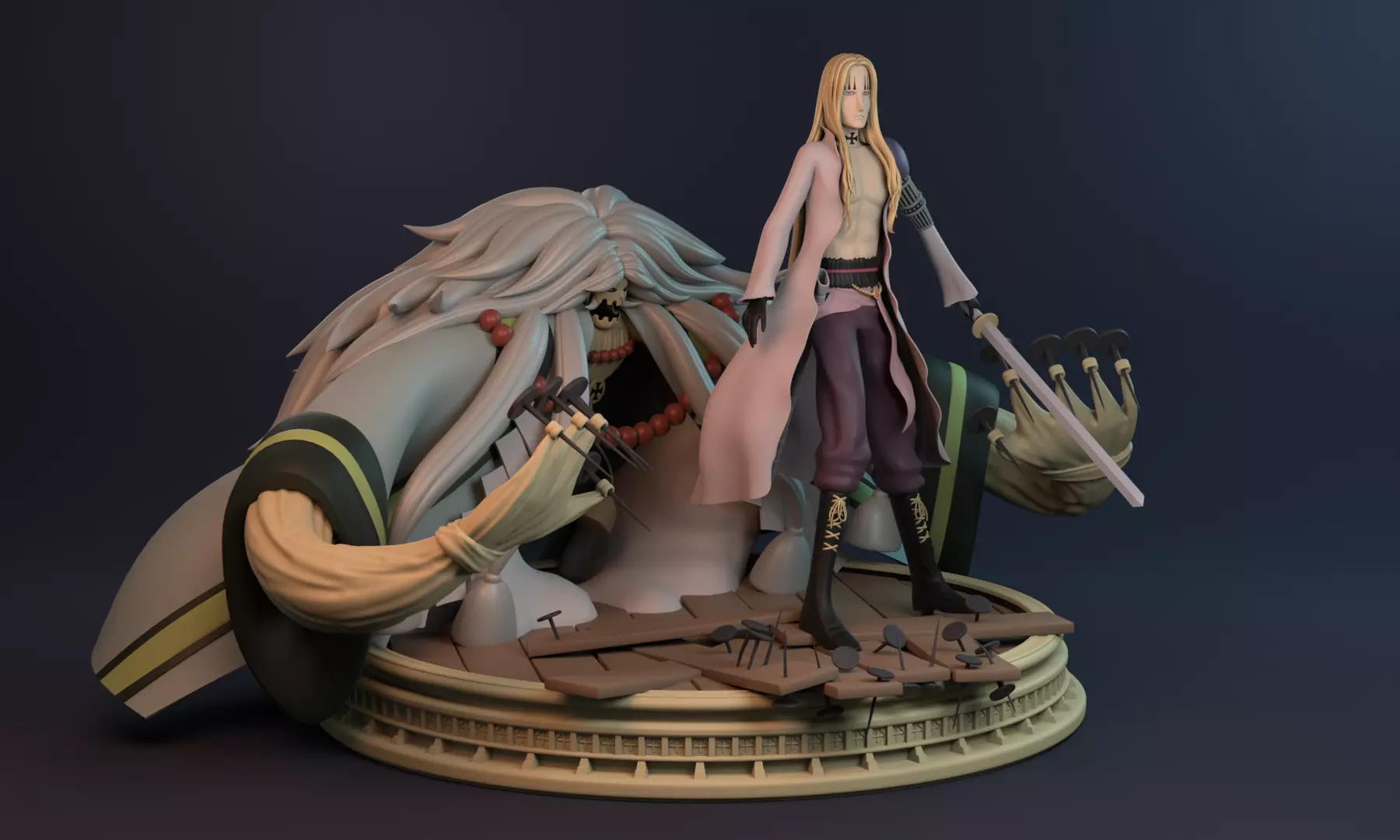 BASIL HAWKINS ONE PIECE FIGURE Low-poly 3D model_0