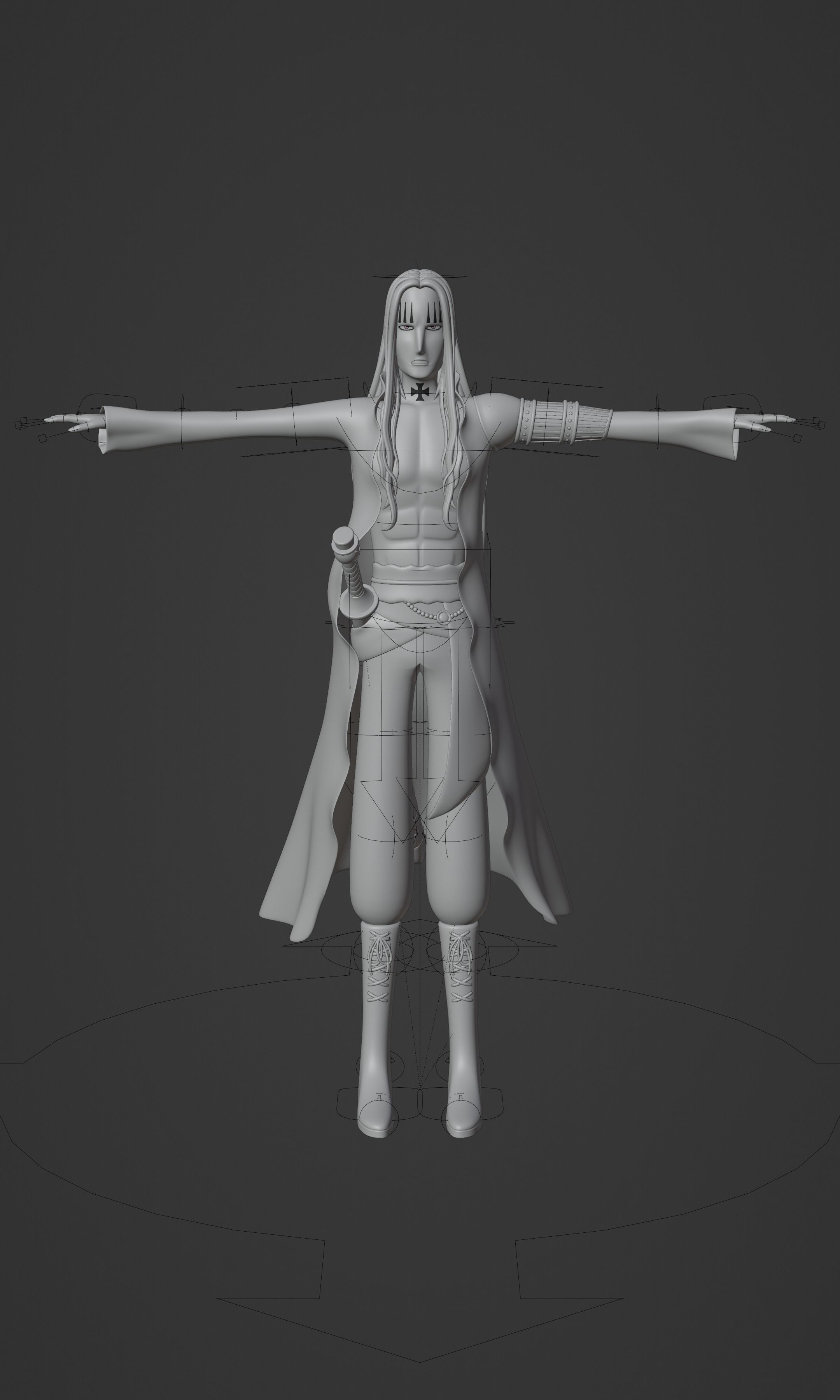 BASIL HAWKINS ONE PIECE FIGURE Low-poly 3D model_34