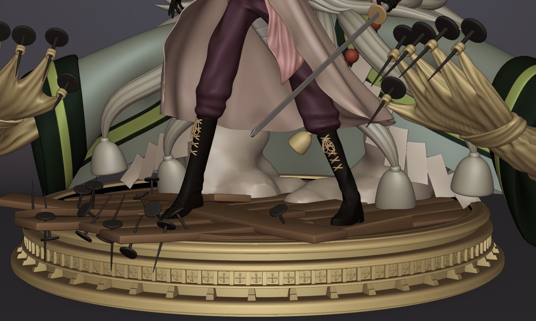 BASIL HAWKINS ONE PIECE FIGURE Low-poly 3D model_13