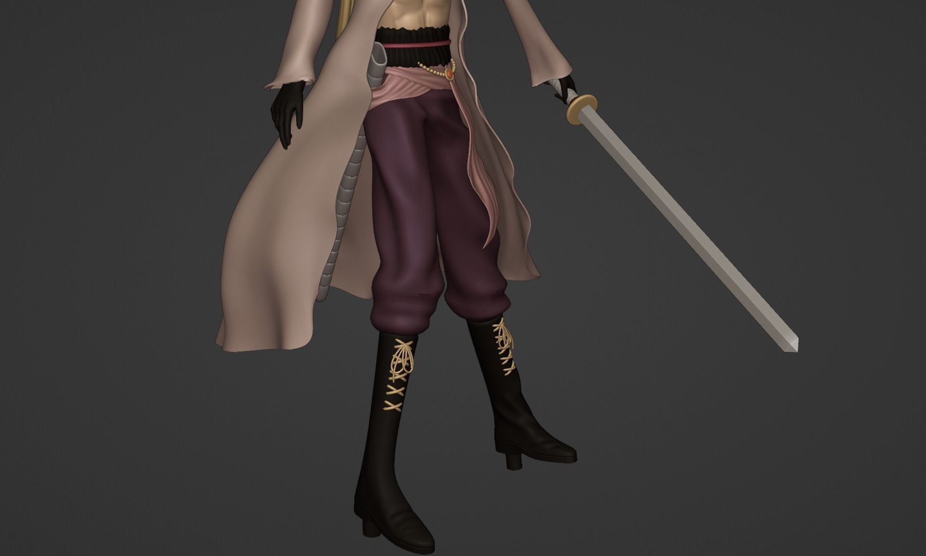 BASIL HAWKINS ONE PIECE FIGURE Low-poly 3D model_25